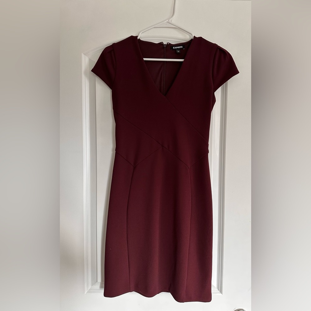 Express Deep Burgundy Mini Dress